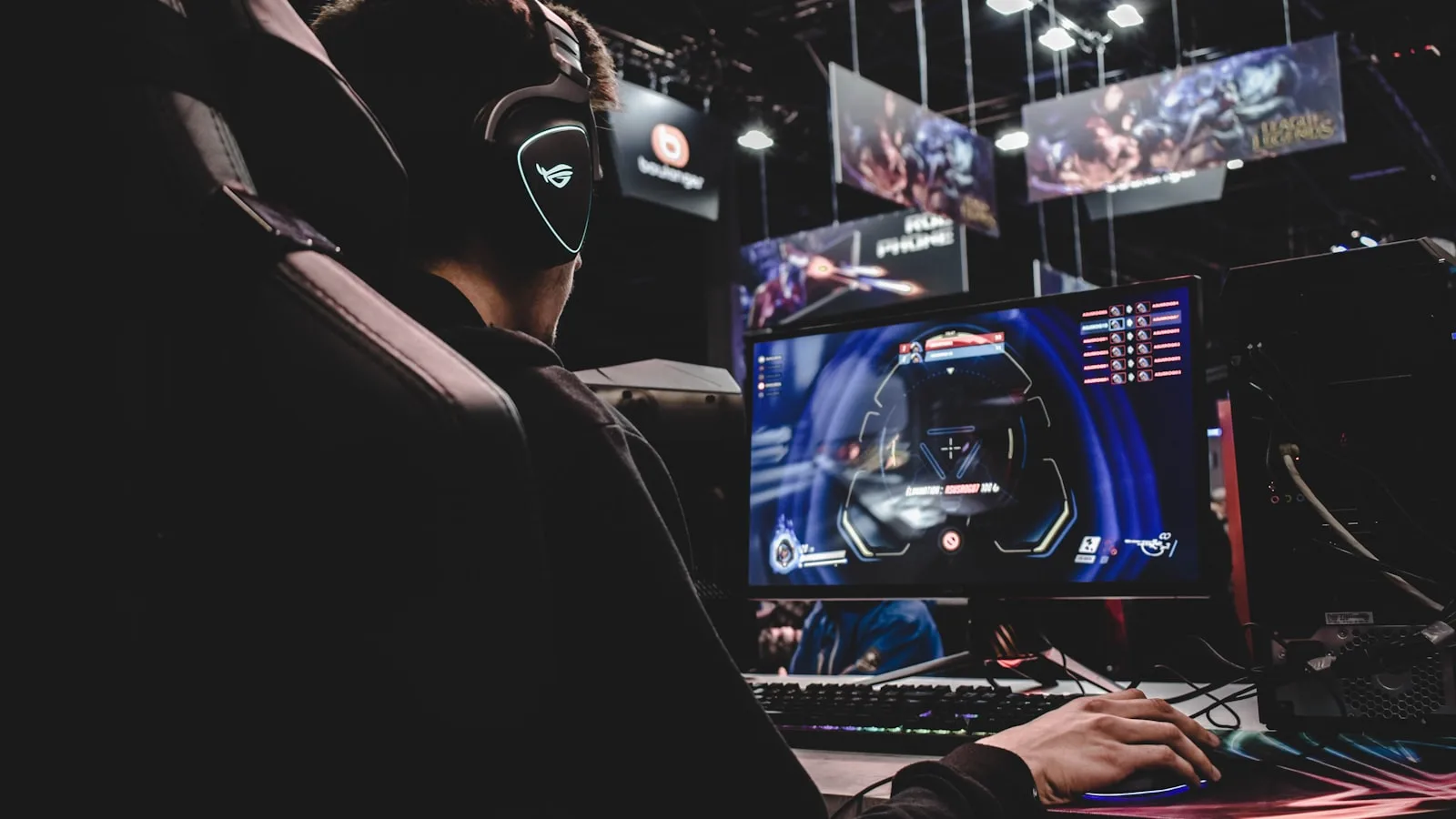 Gaming setup representing player engagement platform