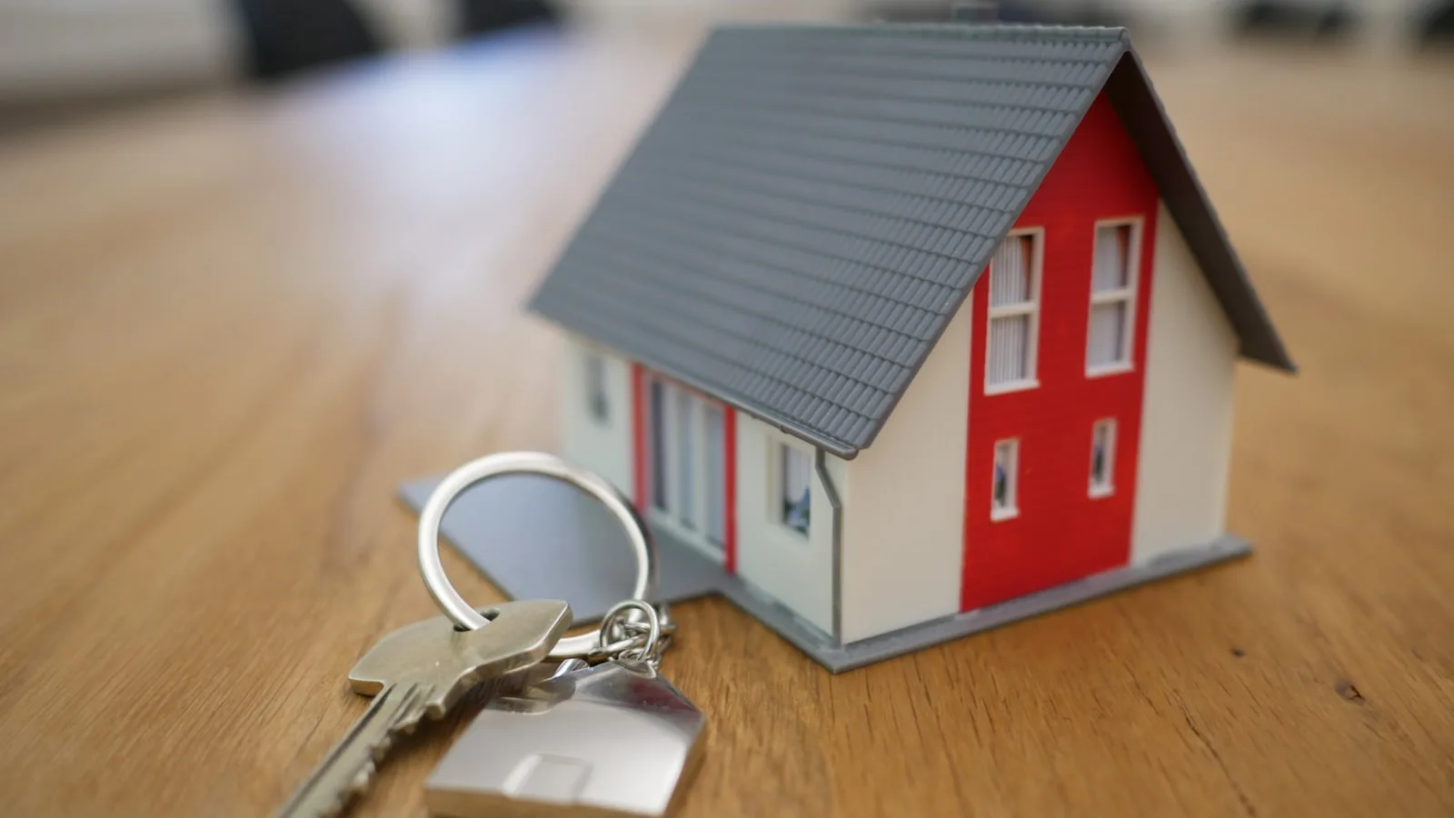 Modern real estate property with agent using CRM