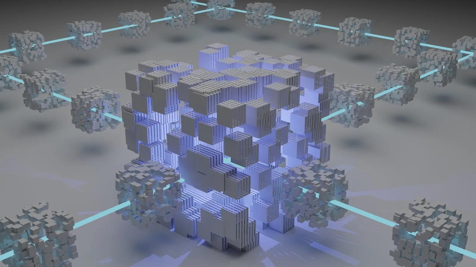 Blockchain and Web3 technology network visualization